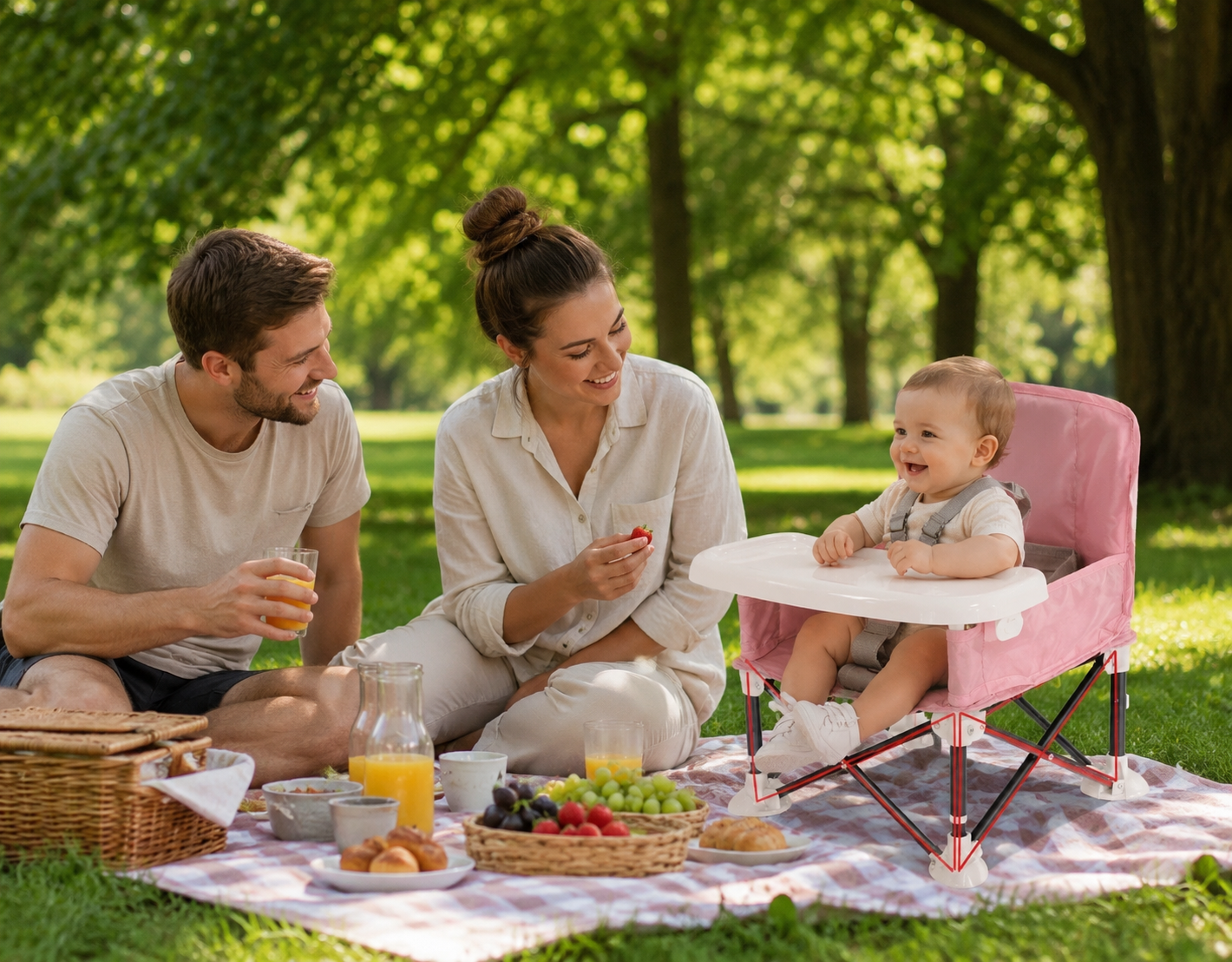 Chaise Bébé Portable Pliable avec Tablette